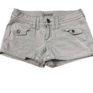 Decree.  Gray Jean Shorts Casual Denim Style